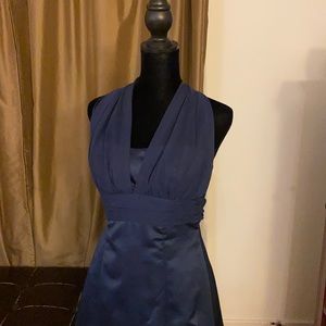 David’s bridal navy dress sheer